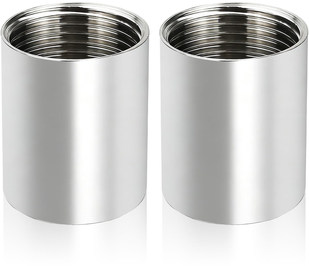 Dailygoods - 2 stuks 304 roestvrij stalen rechte connector, 3/4" x 3/4" BSP bus buisschroefverbindingen, 32 mm koppeling, rechte schroefdraadaansluiting, schroefdraadfitting voor sanitaire installaties, leidingen