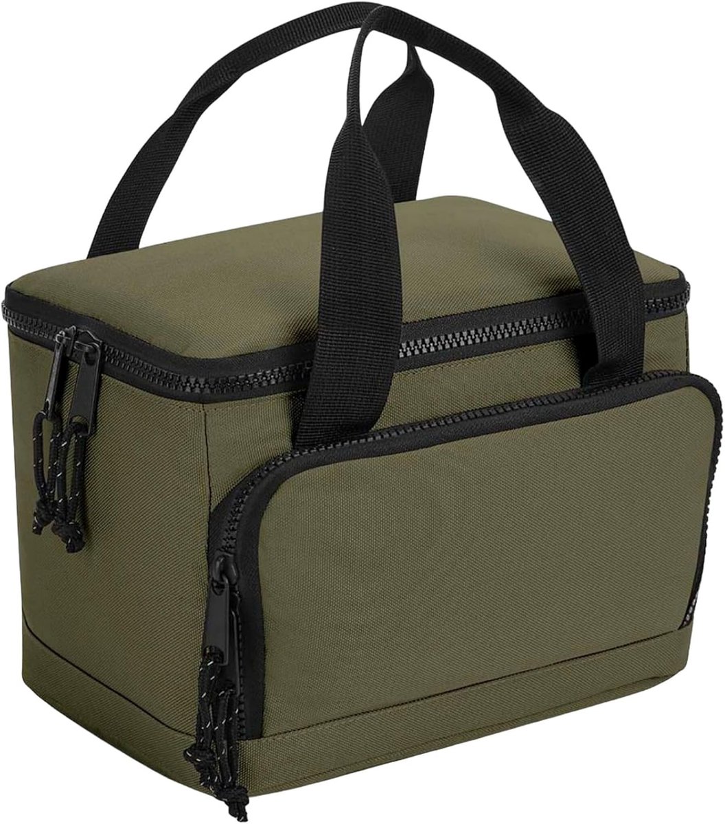 Thijox - Recycled mini cooler bag - Geïsoleerde koeltas - Militair Groen - 1 maat - Perfect voor strand, picnic, en outdoor activiteiten