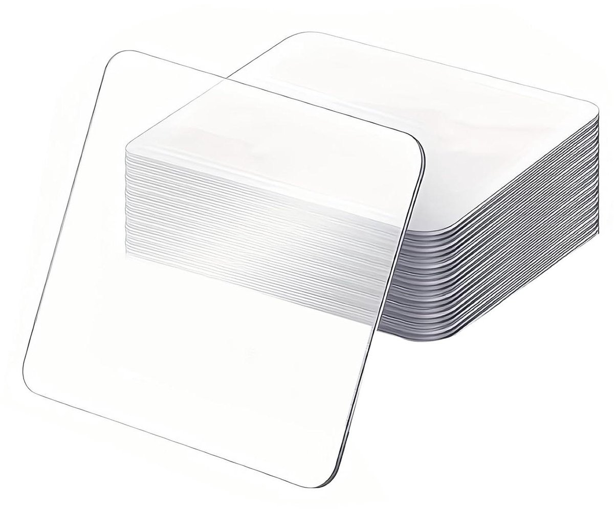 Dubbelzijdige Kleefpads - Extra Sterke Pads - Alles Bevestigen - Herbruikbaar en Wasbaar - 20 Stuks 6x6cm - Transparant