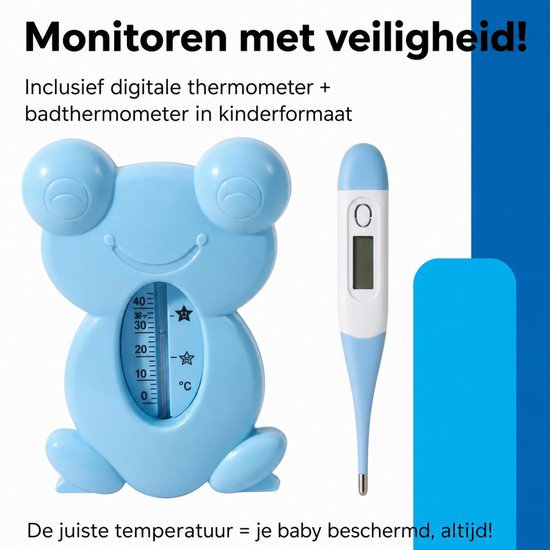 Ryoudavell - Baby Manicureset en Gezondheidsset - 13-in-1 Baby Care Kit - Medische Doseerlepel, Nagelknipper en Neusaspirator - Kraamcadeau Pakket - Blauw van Ryoudavell — afbeelding 5