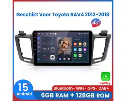 Awesafe Carplay Autoradio Geschikt voor Toyota RAV4 2013-2018 - Android 15 - Draadloos Apple Carplay & Android Auto - 6GB + 128GB - 8-Core processor - Bluetooth & Wifi - GPS Navigatie - 2013 2014 2015 2016 2017 2018