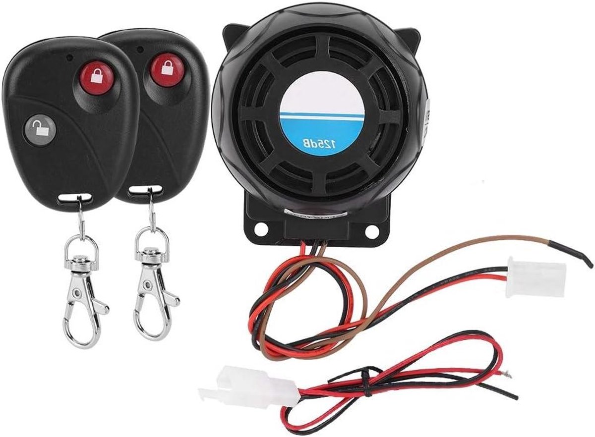 Motor Alarm Systeem - Anti-diefstal Beveiliging - Motor Beveiligen - Sterke Trilalarm - 125 Decibel - Zwart