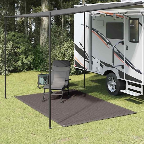 Tenttapijt - Outdoor buiten kleed 250x300 cm antraciet van Merkloos — afbeelding 3