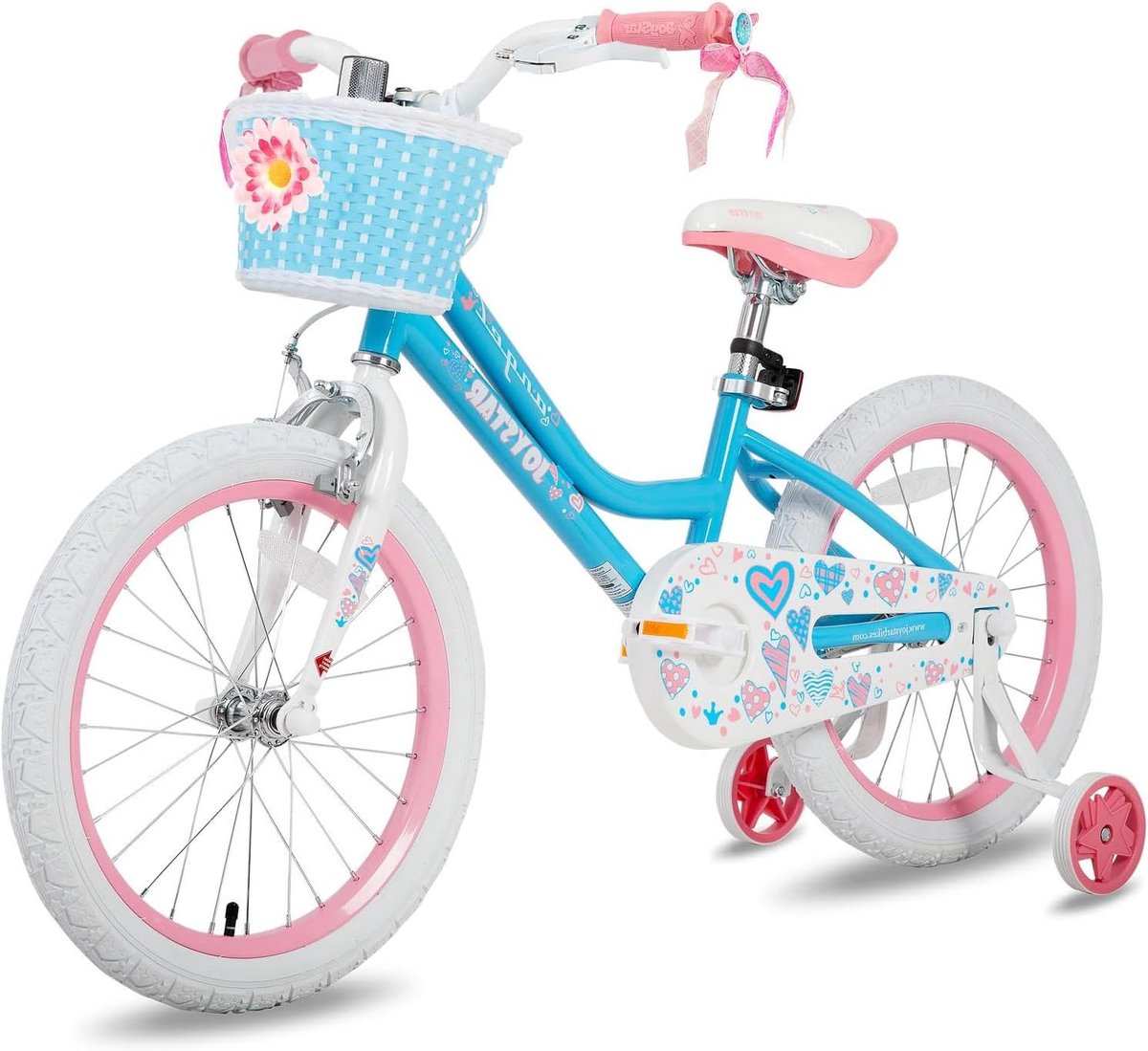 Kinderfiets - Meisjesfiets - Leren Fietsen - Inclusief Zijwieltjes - 18 inch - Blauw