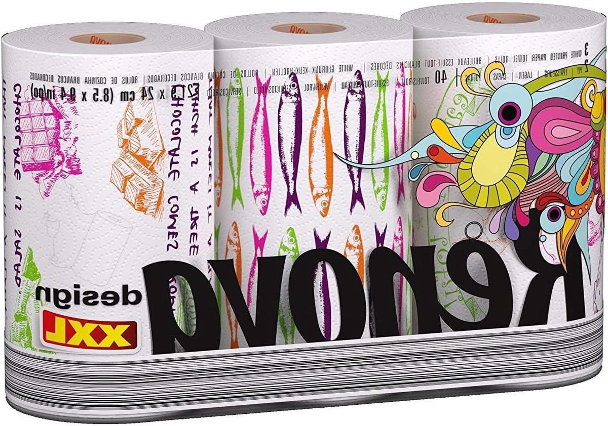 Papieren Handdoek - Keukenrol - Huishoudelijk gebruik - Sterk absorberend - 3 rollen - Wit