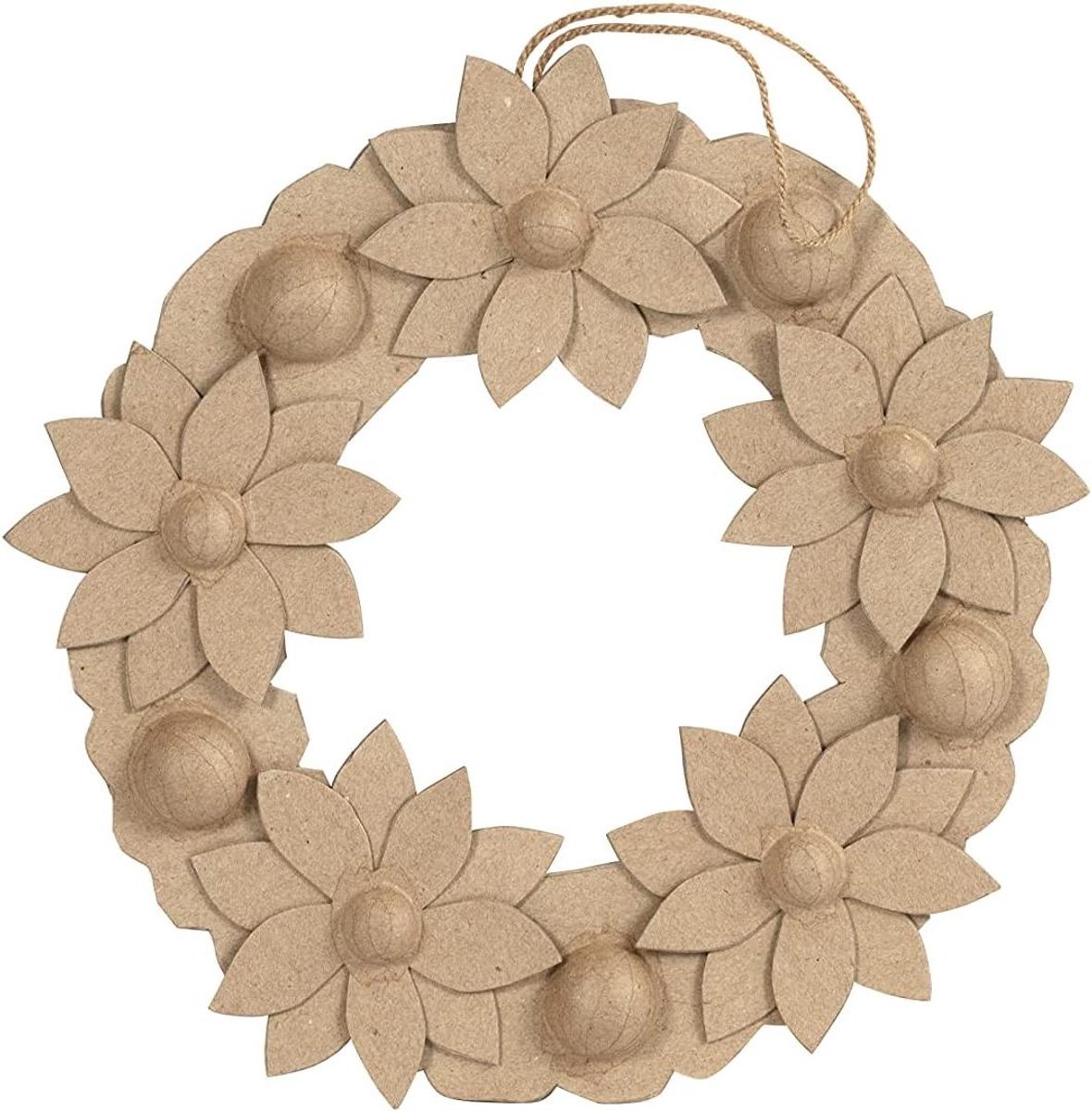 Bloemenkrans Decoratie - Krans voorjaar - Creatief Knutselen - Handgemaakt Uniek - 29 cm - Natuurlijk