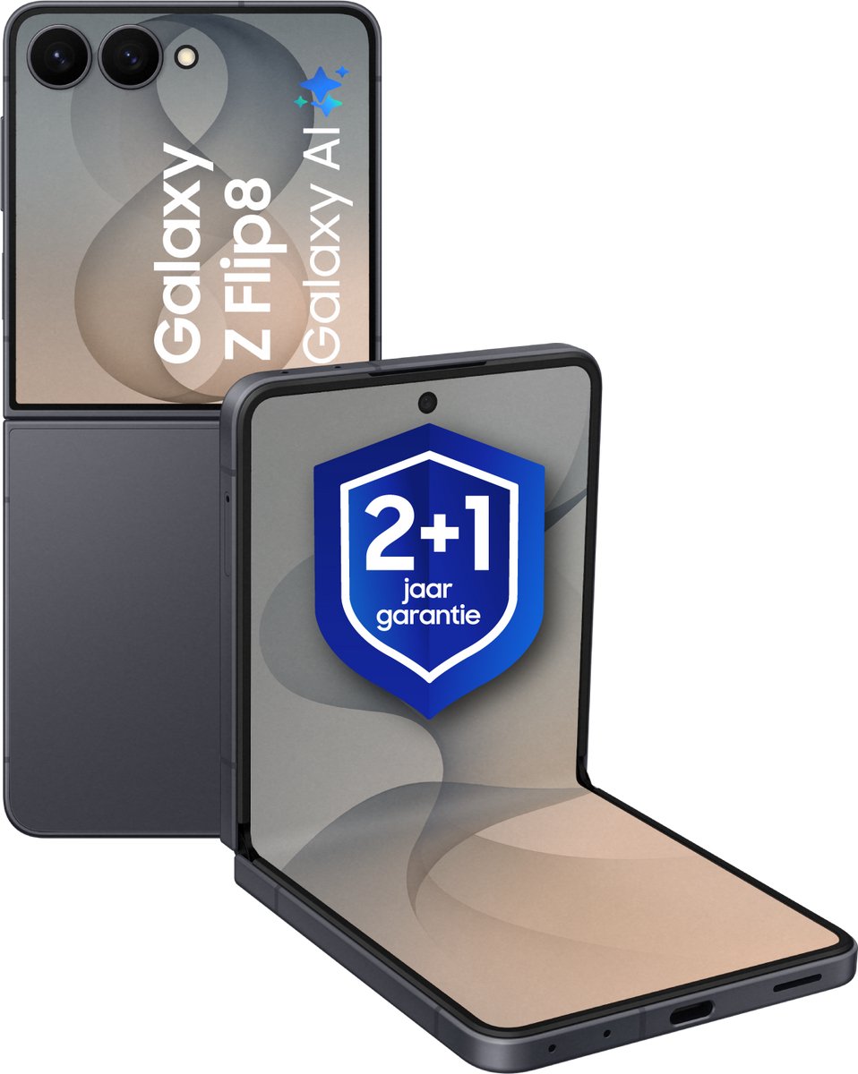 Samsung Galaxy Z Flip8 5G - Smartphone - 256GB - Graphite + 1 jaar extra garantie