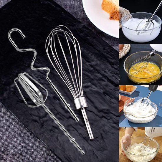Mixer Accessoire Set: Garde, Deeg Haak en Klopper van Roestvrij Staal — afbeelding 5