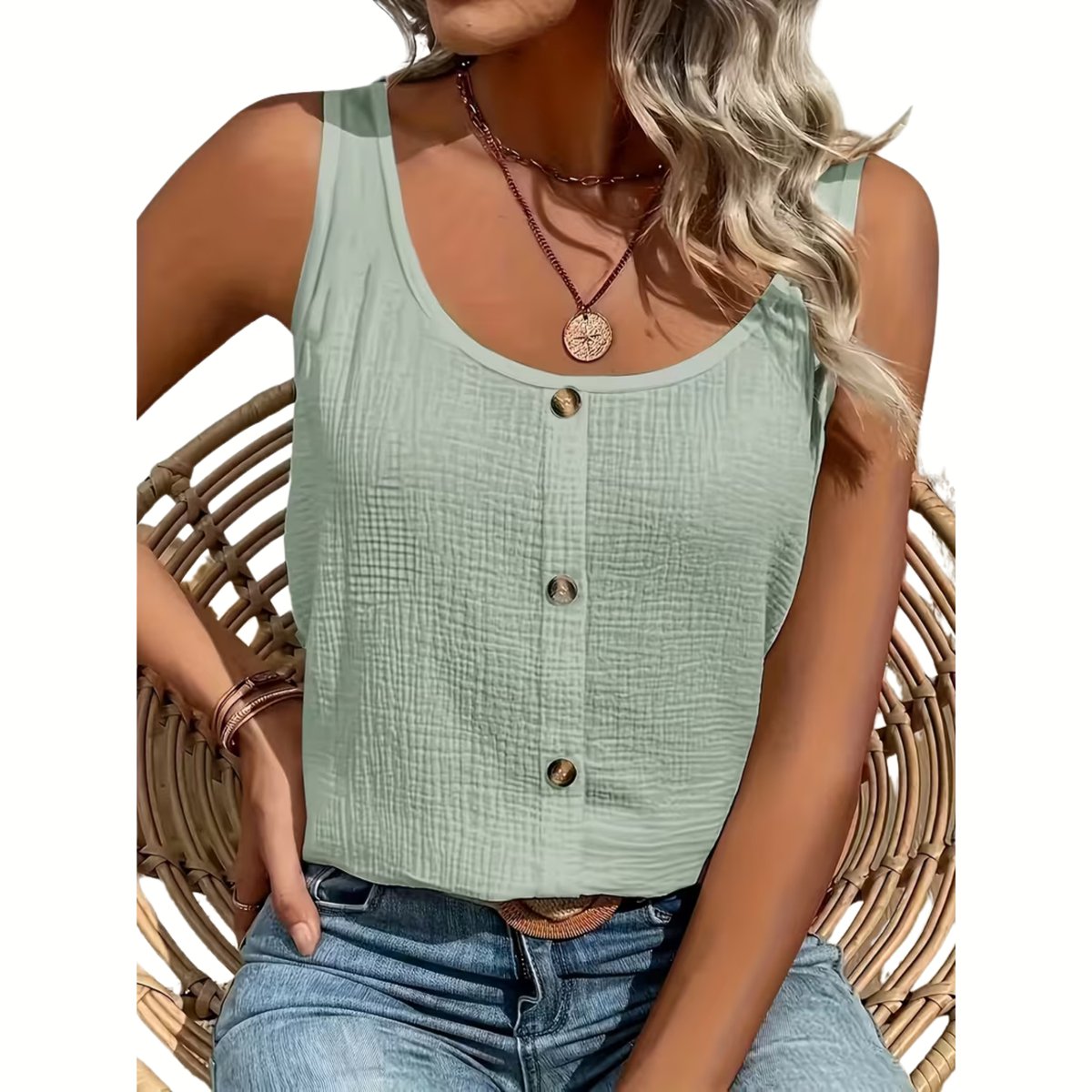 Currero Topje Dames - Top Kleding - Shirt - Blouse - Kort - Volwassen - Bonengroen Bonen Groen