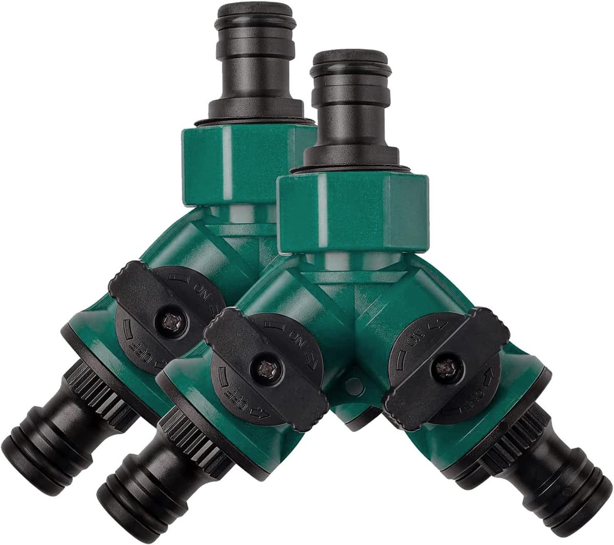 Inovra- Slangconnectorset 2 Stuks - Tuinslangaansluiting - Afsluitventiel - Buisverdeler - 3/4 Inch Kraanconnector - PP Materiaal - Tuinslangconnector