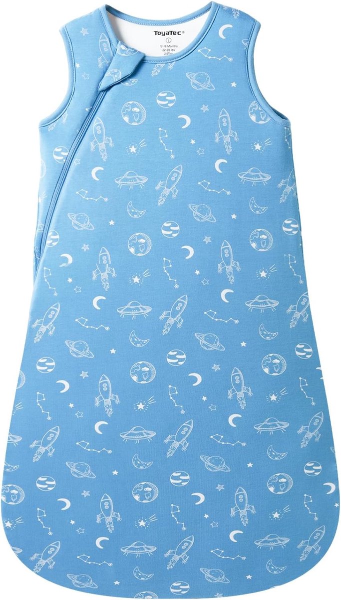 Thijox - Baby Slaapzak 2,5 Tog Superzacht Bamboe Rayon, XL, Blauw, Perfect voor Herfst en Winter, Ideaal voor Baby's Comfortabele Slaapervaring