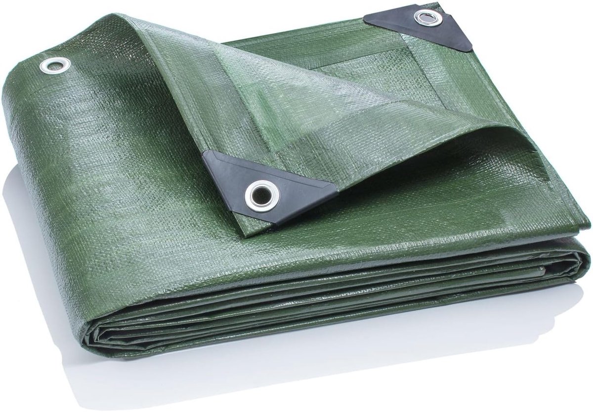 Thijox - GardenMate 2x3m 120g/m² Dekzeil Groen - Waterdicht Afdekzeil voor Boot, Tuin, Camping, Scheurvast en UV-bestendig Beschermzeil