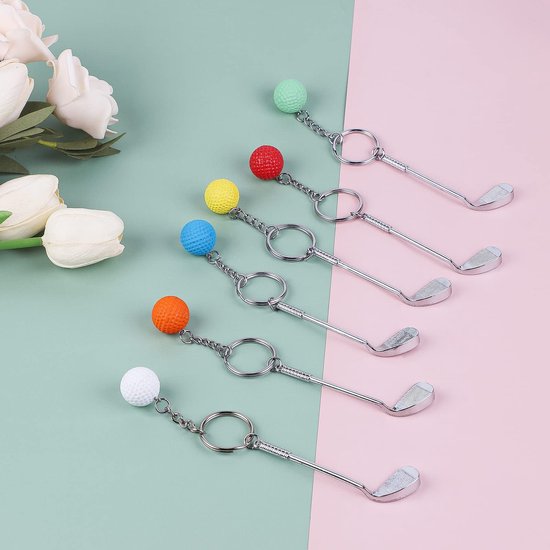Dailygoods- Golfsleutelhanger 10x - Personaliseerbaar - Cadeau voor golfers - Sleutelhanger auto - Sleutelhanger volwassenen - Veilig materiaal van Dailygoods — afbeelding 2
