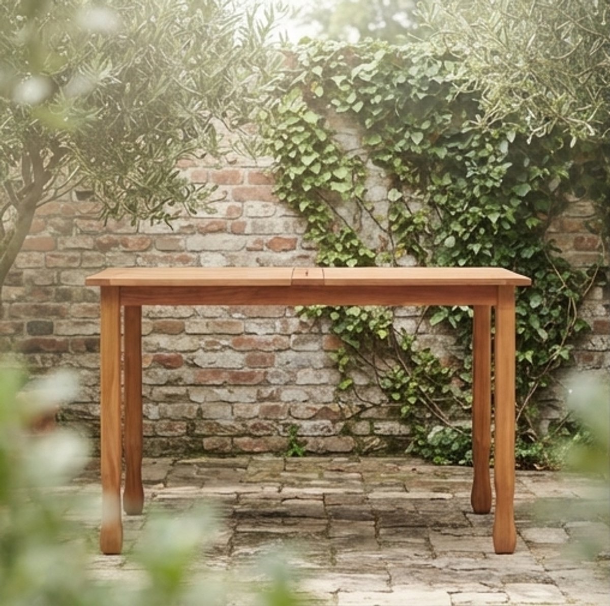 Luxe Massief Teakhouten Tuineettafel 150 - 150x90 cm - Bruin - Novihome