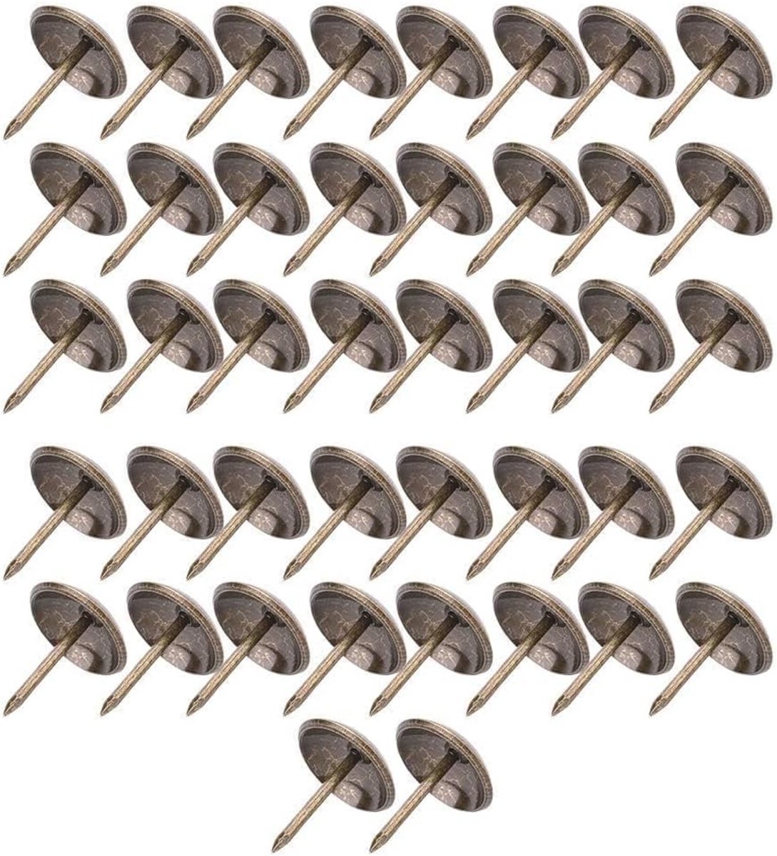 50 Stuks Versterkte Bekleding Spijkers voor Meubels, Ronde Hoofd Decoratieve Spijkers en Bevestigingsmateriaal (16 * 20mm)