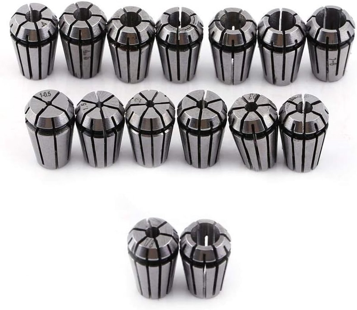 15 Stuks ER11 Precisie Collets Set voor CNC Machines en Frees- en Draaimachines met Hoge Precisie