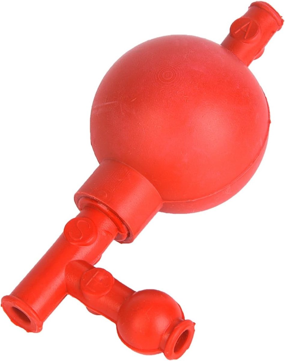 Laboratoriumrubber zuigbal voor kwantitatieve pipet met 3 ventielen voor precisie en gebruiksgemak