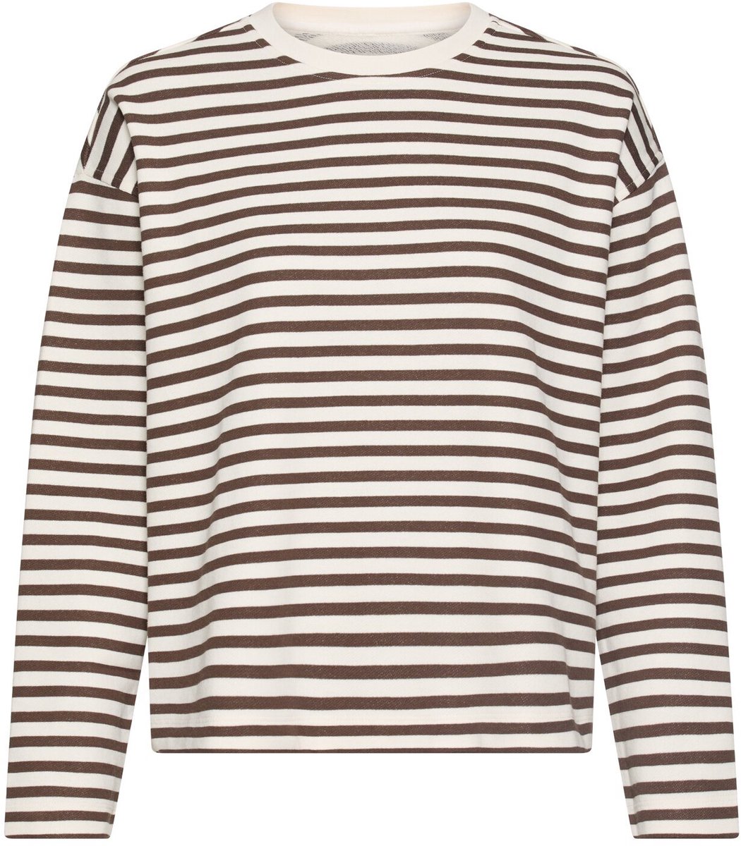 camel active Sweatshirt van een katoenmix - Maat womenswear-XL - Bruin