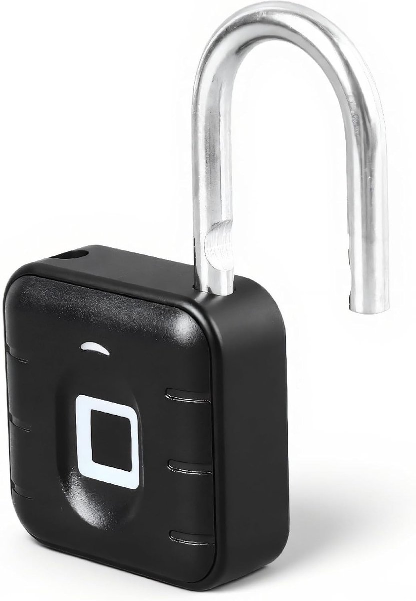 Slimme Vingerafdruk Hangslot met Bluetooth Ontgrendeling en Snelle Identificatie - IP67 Waterdicht voor Kluis, Kast en Lade