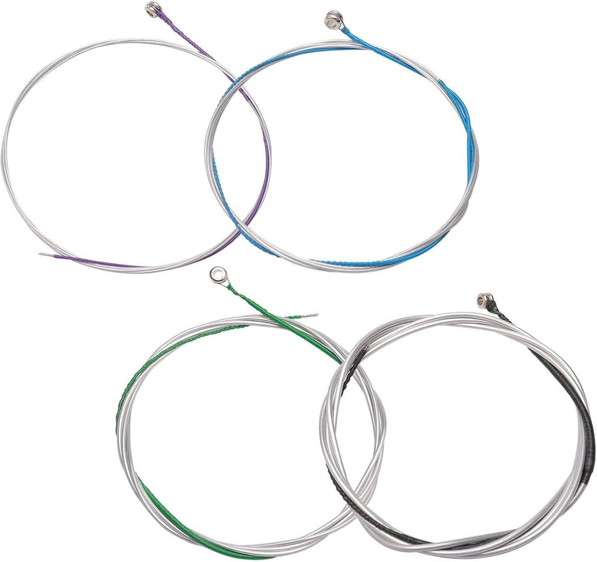 Complete set cello snaren met stalen kern en aluminium gewikkeld magnesium, 4 maten, met nikkelgeplateerde ballen voor optimale klank en duurzaamheid