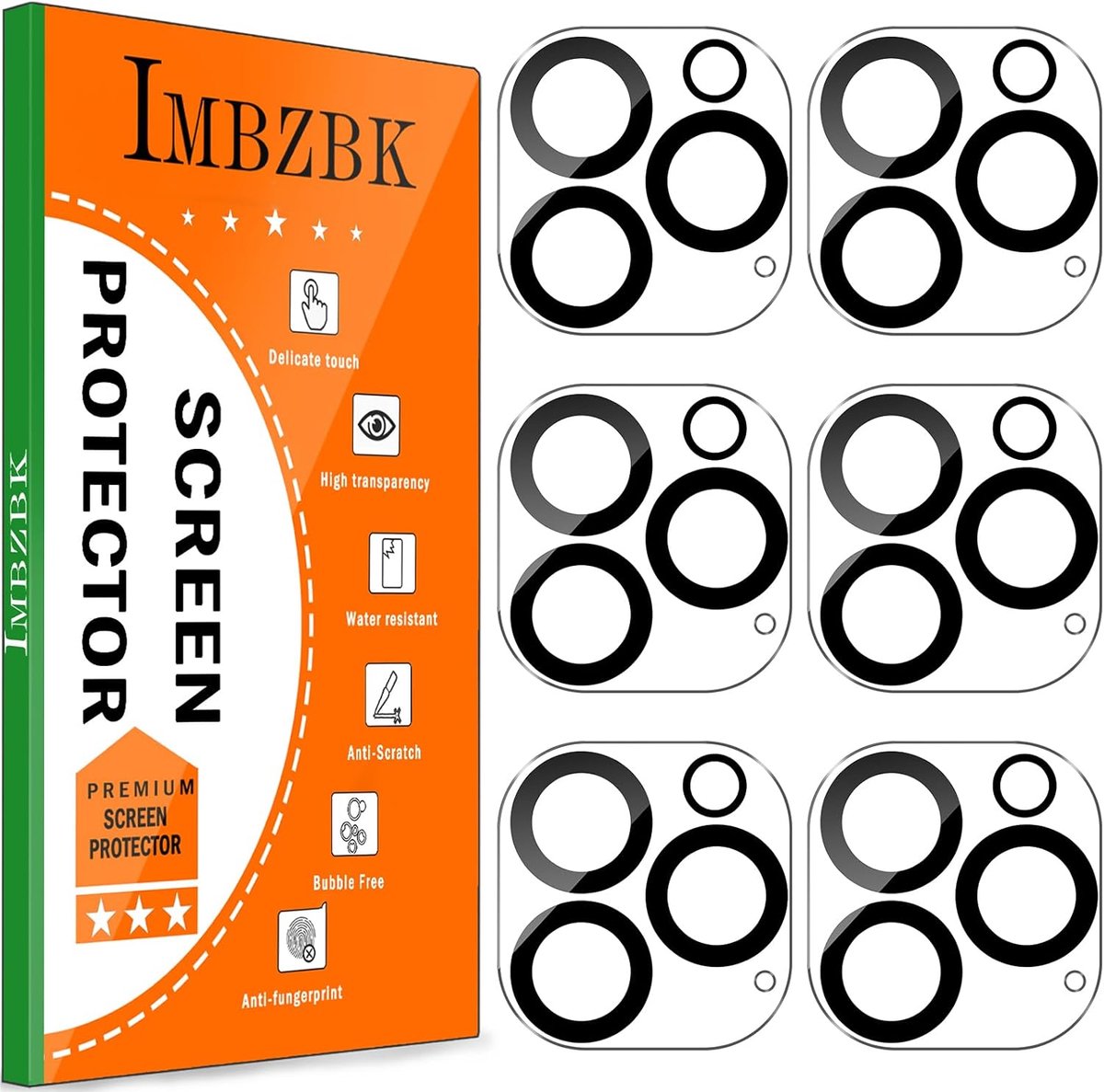 Thijox - 6 Pack Camera Lens Protector voor iPhone 16 Pro Max/Pro - Onbreekbare 9H Tempered Glass Bescherming - Geschikt voor Case - Ideaal voor Fotogr