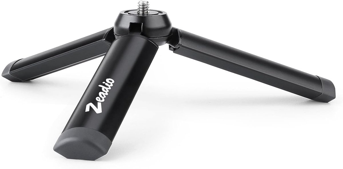 Thijox - Metalen Mini Statief voor Camera's, Gimbal Stabilizers, Compact en Draagbaar Tafelblad Statief met Rubber Voetjes voor Reis en Outdoor Filmen