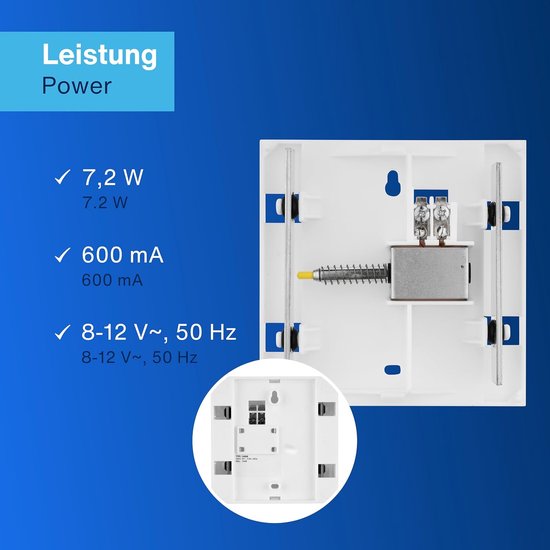 Deurbel Dubbele Klank - Gong Bel - Bezoekers Ontvangen - Mechanisch Geluid - 78 dB - Wit — afbeelding 5