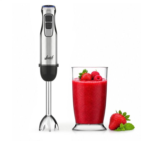 Staafmixer met Maatbeker - 1000W - Vaatwasserbestendig - 12 Snelheden + Turbofunctie - RVS - Vivid Green