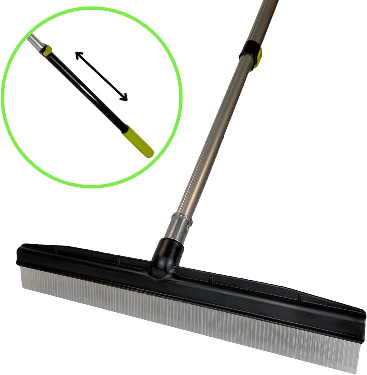 Tapijt Harken - Vloerborstel - Tapijt Onderhoud - Verstelbare Steel - 137 cm - Zwart