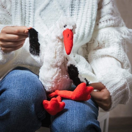 Knuffeldier Ooievaar Pluche Speelgoed Zacht en Knuffelbaar van Merkloos — afbeelding 2
