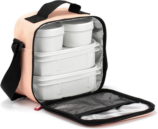 Isolerende Lunchtas met 4 BPA-vrije Bewaarbakjes - Compacte Koeltas 3L voor Werk & School — afbeelding 4