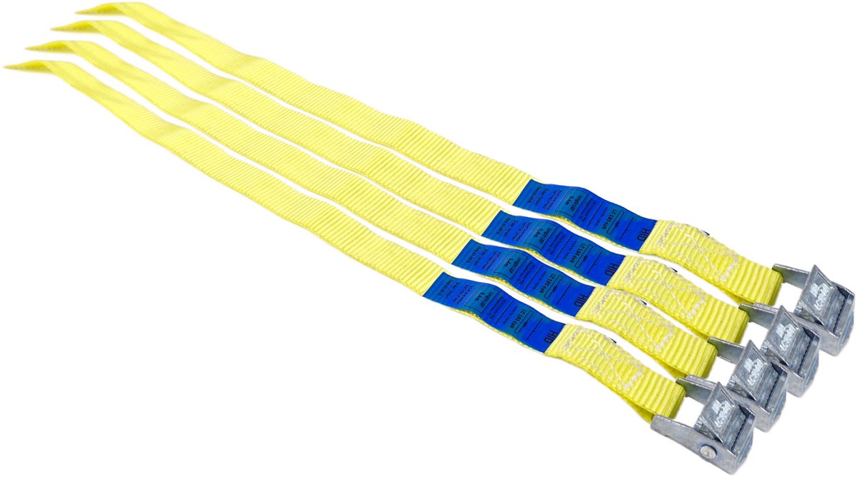 BCF-Products - Spanbanden - 40 cm - 4 stuks - Geel - Spanbandjes - Spanband Fiets - Fietsriempjes - Bindriemen