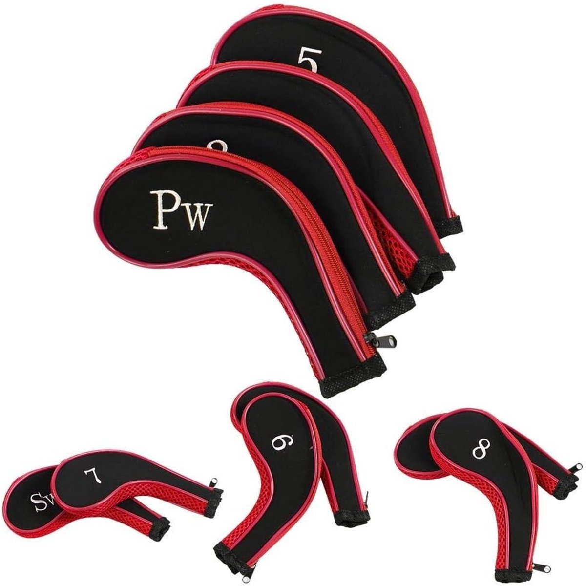 10 Stuks Neopreen Waterdichte Golf Club Hoofdkappen, Bescherming voor IJzers en Putters, Golf Accessoire voor Sportliefhebbers