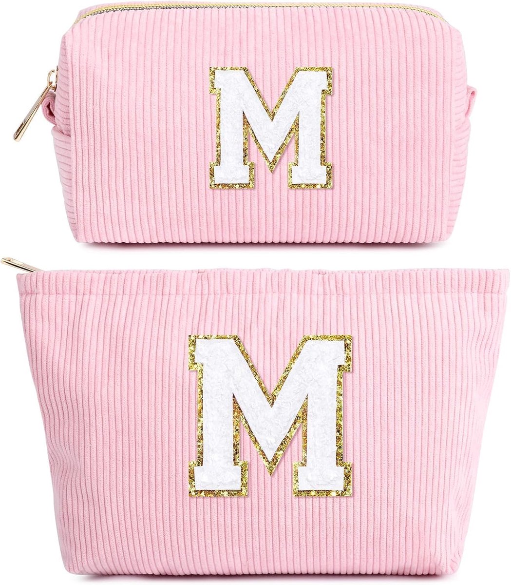 SnelShoppen - Pack van 2 Vrouwen Makeup Tassen Reistassen Roze Cosmetica Cases Perfecte Verjaardagscadeau en Kerstcadeau voor Vrouwen Meisjes Vriendin