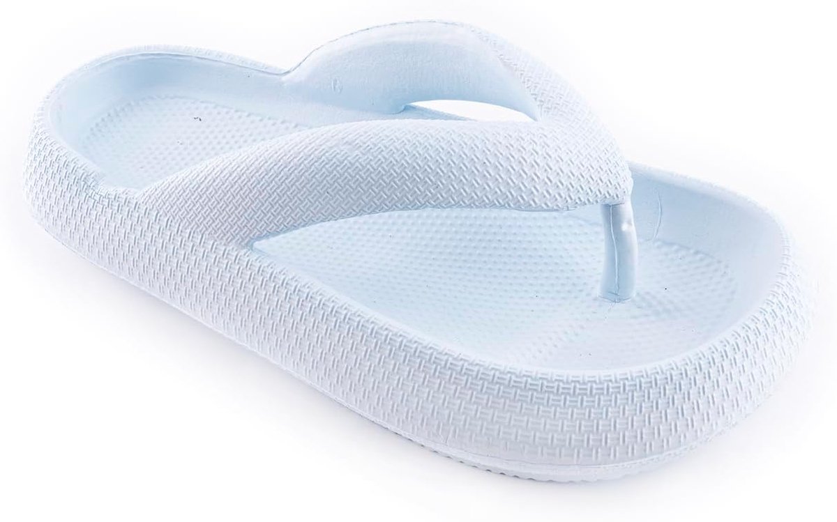 R-ISLAND Women's EVA Platform Toe Separator 3 cm Waterproof Non-Slip Sandals for Beach, Pool, Home Etc, Blue - ShopVlot