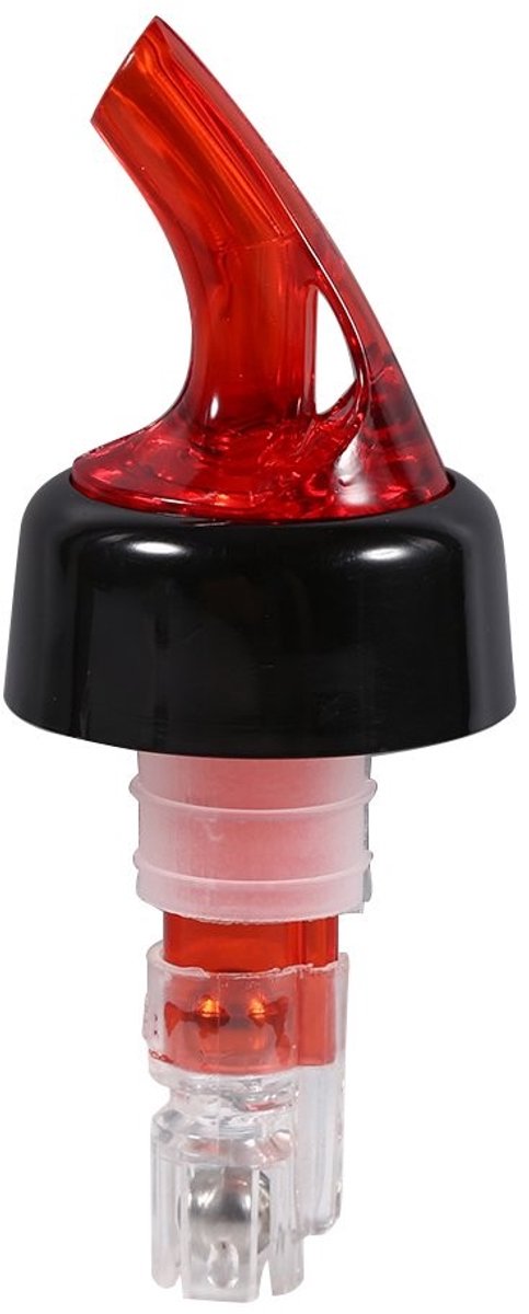 Dailygoods - 15 Ml Plastic Fles Gieter, Snel Schot Meetfles, Drinkbar Wijncocktaildispenser met Voedselkwaliteit Materialen voor Pubs en Clubs, Thuisbars (rood)