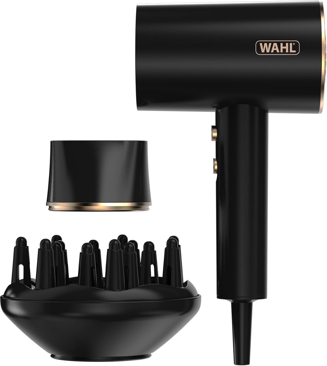 SnelShoppen - Professionele Haardroger, Lichtgewicht Ionic Flow, Pluisvrij Drogen, Hoge Snelheid, Koude Lucht, Diffuser, Compact Reisformaat voor Thui