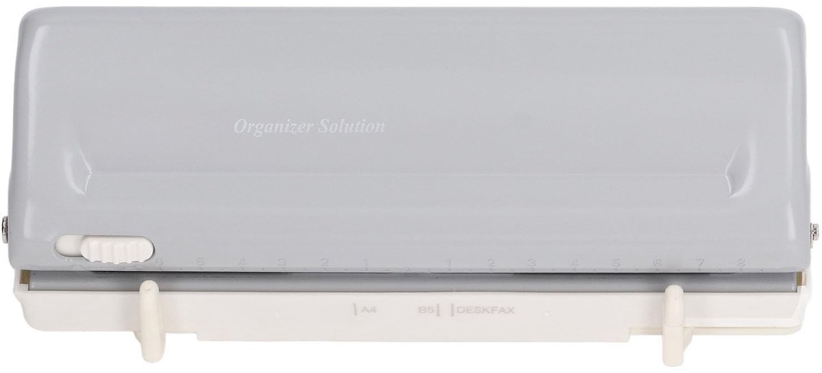 Dailygoods- Papierpons 6-Gats - Verstelbaar - Gaatjesmaker - Papier Ponsen - Positioneringsliniaal - Stabiele Constructie