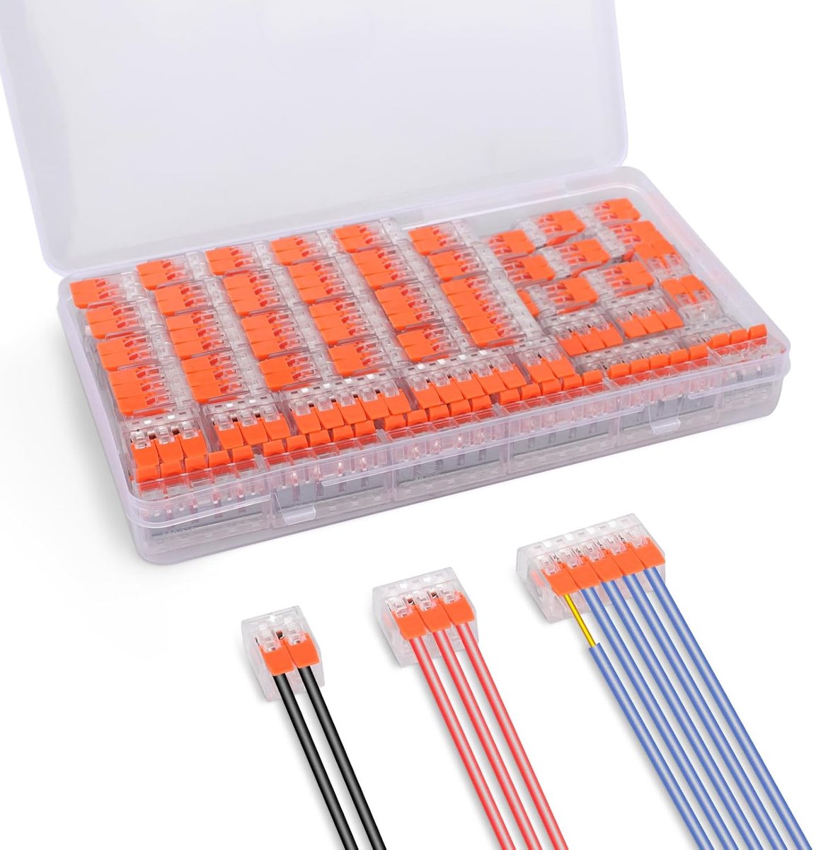 Thijox - 85 Stuks Kabelverbinders met Bedieningshendel - Vlamvertragende Verbindingsklemmen voor Elektrische Kabels - 4mm² Geleiderklem - 2/3/5-poorts