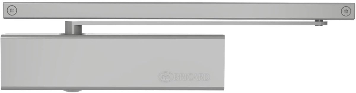SnelShoppen - Deursluiter Excenter-Rondsel 1-3 (tot 60 kg) - Zilverkleurige Deurdranger met Rits-arm voor Binnen- en Buitendeur
