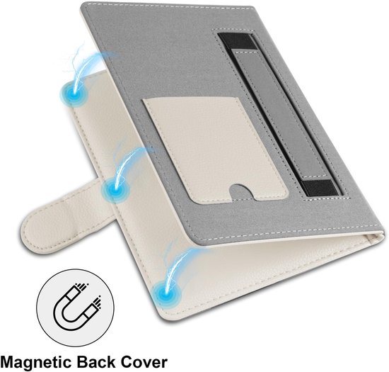 Dailygoods - HoYiXi Universele Hoes voor 6,8-7 inch Kindle eReader Compatibel met Paperwhite/PocketBook en Tolino/Kobo Clara 2E/Kobo Clara HD, 6", 6,8" eReader Beschermhoes Met ingebouwde zak, Wit van Dailygoods — afbeelding 2