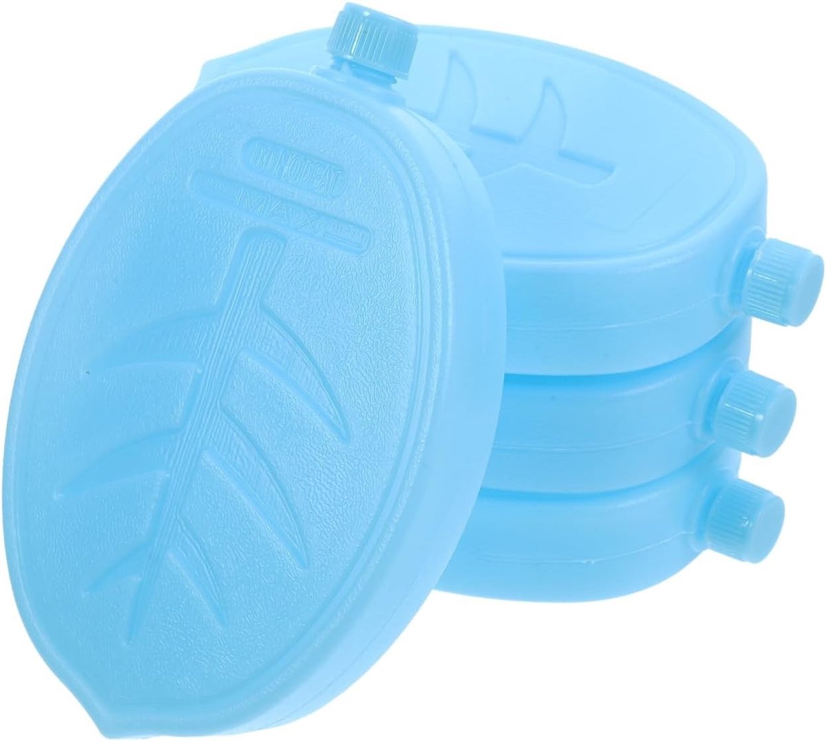 Herbruikbare ijspakketten voor koeltas, 4 stuks vriesblokken voor lunchbox, ideaal voor persoonlijke luchtkoeler en reizen, compacte blauwe PE-doos voor koude opslag en ventilatorgebruik