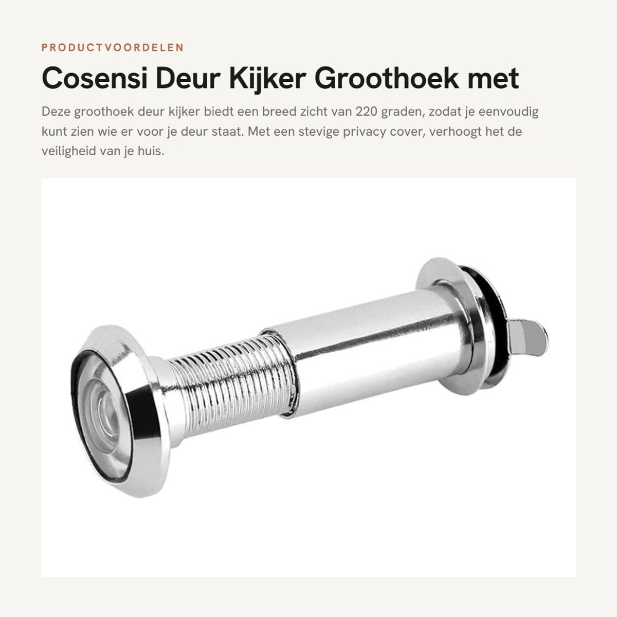 Dailygoods- Deurspion met Camera - Digitale Deurspion - Draadloze Deurspion - Deurspion met Opnamefunctie - Groothoek 14mm - Eenvoudig te Installeren