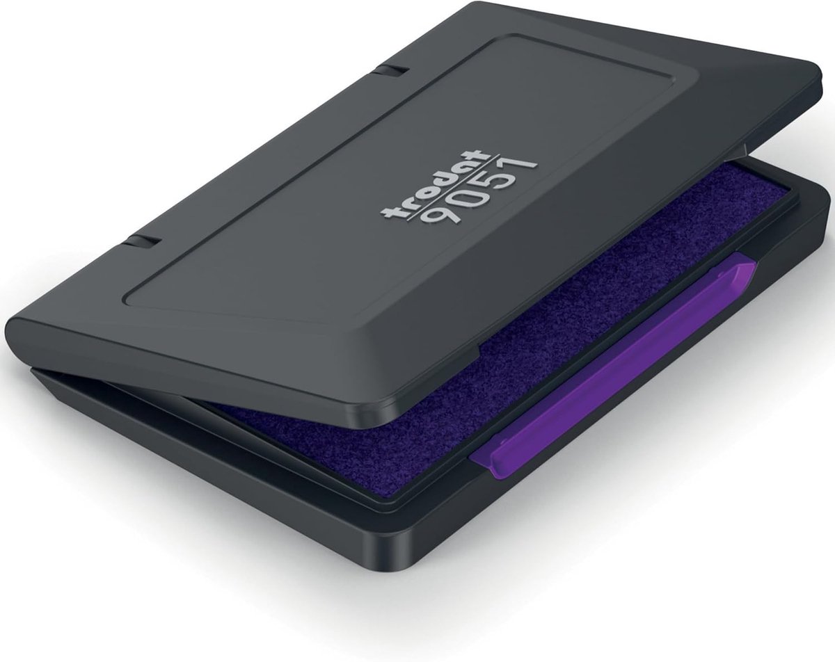 Thijox - Handstempelkussen 90x50mm Violet - Robuust Vilten Kussen voor Kantoor & Thuis - Ideaal voor Creatieve Projecten en Documenten
