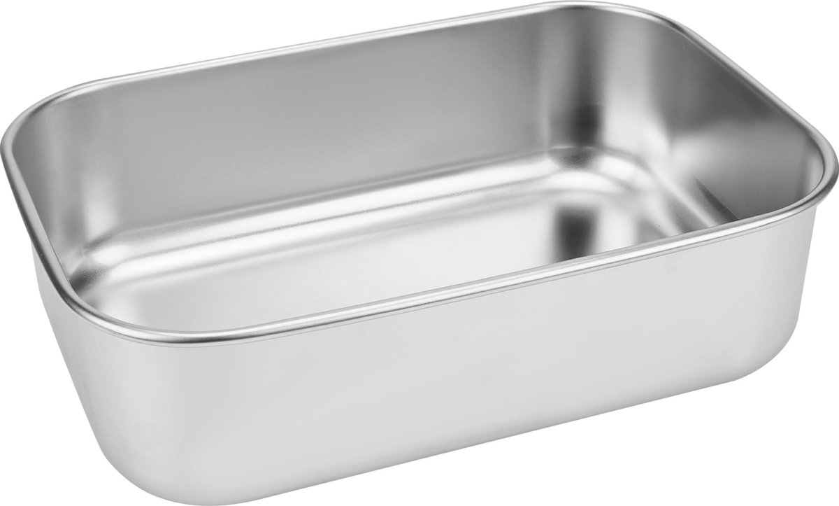 Dailygoods - Linkidea 304 roestvrijstalen binnenbak voor elektrische lunchbox, compatibel met DUPASU 1,8L, 8,7" uitneembaar en herbruikbaar dienblad, vervangende voedselorganizer zonder compartimenten (zilver)