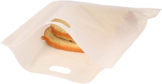 Thijox - Herbruikbare Broodrooster Tas - Non Stick Glasvezel Broodrooster Zakken voor Sandwiches, Gebak, Snacks - 17x19CM - Ideaal voor Kinderen en Th