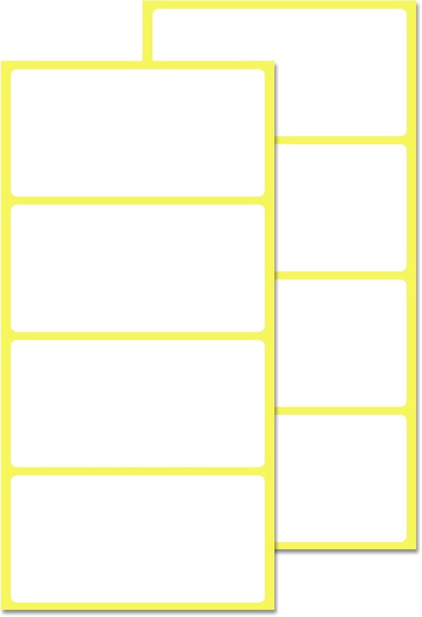 Thijox - 200 Stuks Zelfklevende Etiketten Stickers Labels 100 x 50 mm - Witte Mat Oppervlak Voor Schrijven Met Pennen, Potloden & Stiften - Ideaal Voo