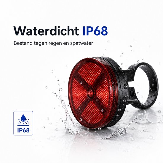 GPS tracker fiets – Werkt met Apple Find My & Android Find Hub - Inclusief GPS tracker - Fietsreflector - Zonder abonnement - Onbeperkte lokalisering - Vervangbare batterij - Met geluidssignaal - Fiets tracker - Anti diefstal - Waterdicht