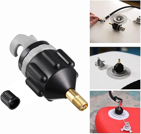 Opblaasventiel Adapters - Pomp Accessoires - Watersport Uitrusting - Universele Aansluiting - 2 Stuks - Zwart — afbeelding 5