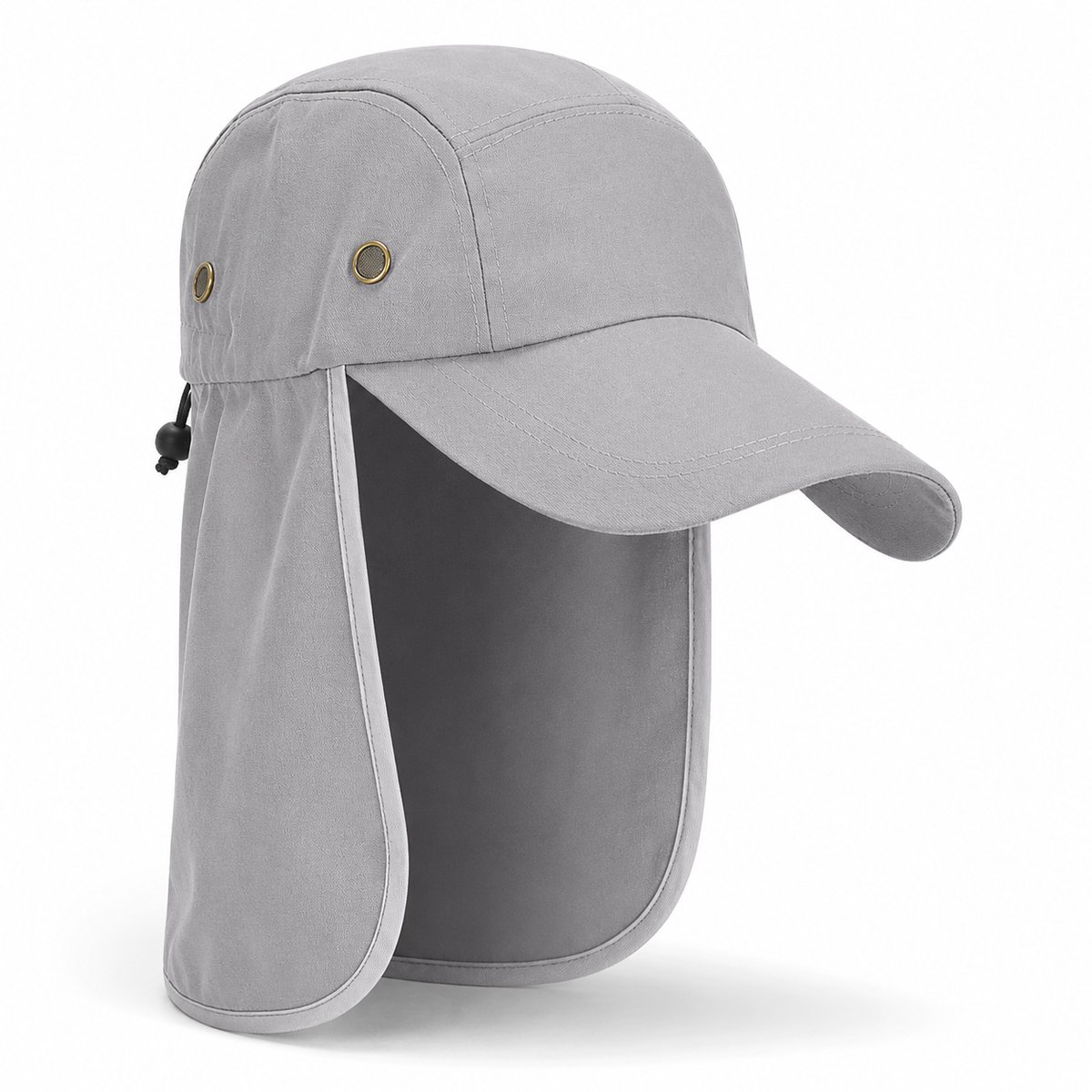 VHV - Zonnehoed - Safari Hoed met Nekflap UPF 50+ - Grijs - Voor Outdoor
